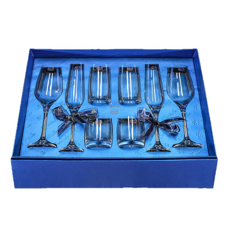 Regalos prácticos para clientes de cristal de vino rojo de importación checa caja de regalo set de copa de vino de alta calidad regalos de negocios personalizados image 6