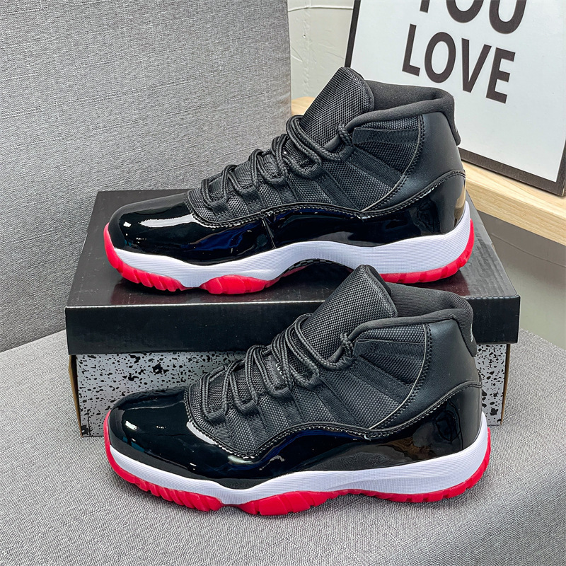 AJ11 White Red Cherry Practical Basketball Shoes Legendary Blue Couple AJ Men's and Women's Joe 11 Sports Running Shoes