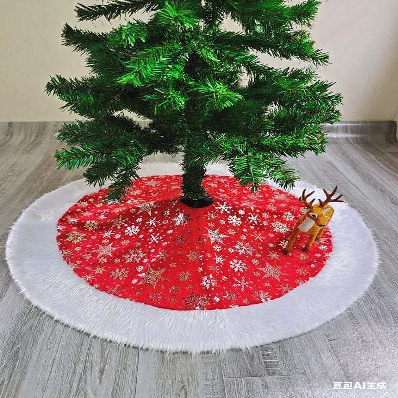 新款红色五角星雪花圣诞树裙新款圣诞树裙，裙迷你圣诞树裙|undefined