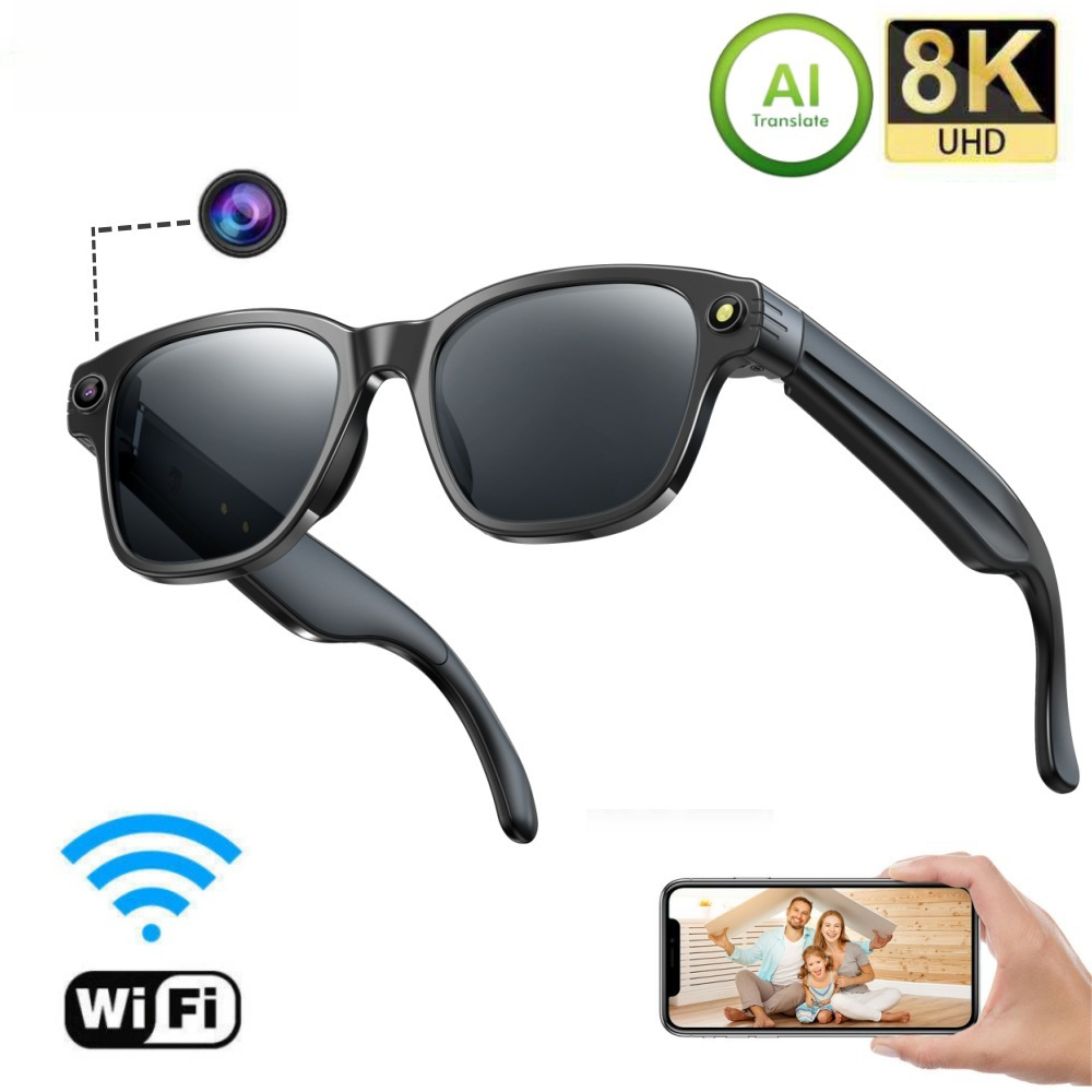 L801 gafas inteligentes 8 megapíxeles 4GB de memoria Ai traducción en tiempo real para tomar fotos de identificación de objetos gafas de llamada Bluetooth