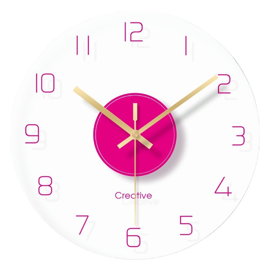 Nordic salón digital hogar transparente vidrio templado mudo reloj personalidad moda arte decoración del hogar Reloj de pared