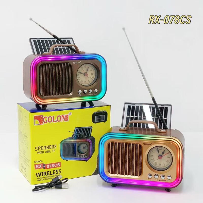 Rx-078Cs Solar Radio Clock Audio System Wireless Convenient Radio Fm Subwoofer Retro Rx-078Cs Solar Radio Clock Audio System Wireless Convenient Radio Fm Subwoofer Retro