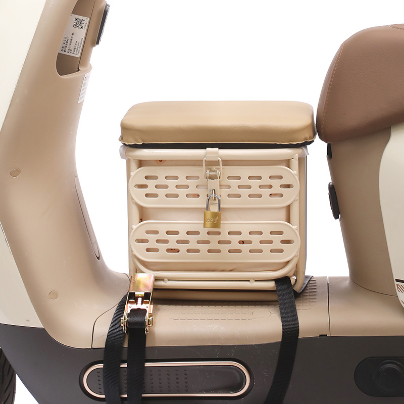 Electric Scooter Child Seat with Front Storage Pedal and Safety Handle, Dedicated Child Safety Seat Storage for Electric Vehicles