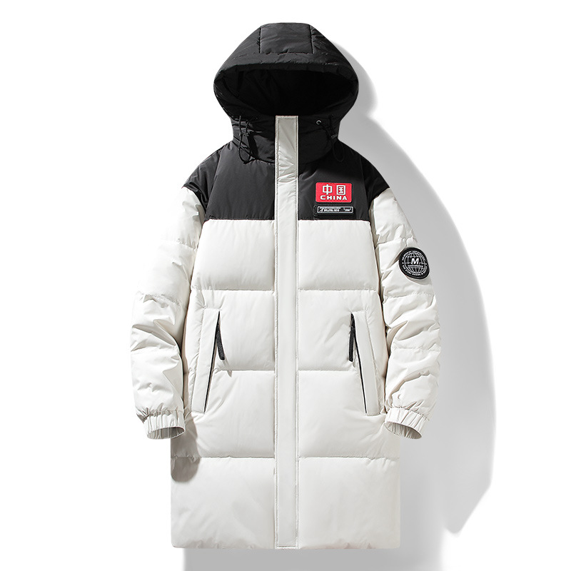 Down Jacket Men's Winter Mid-length Lightweight Hooded Topy Brand Thickened Jacket Men's Winter Wear