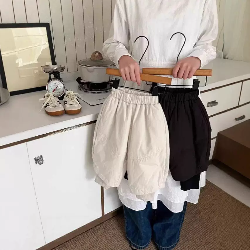 韩版儿童新国标90绒羽绒裤2025防风脚口冬装男女童保暖白鸭绒裤子