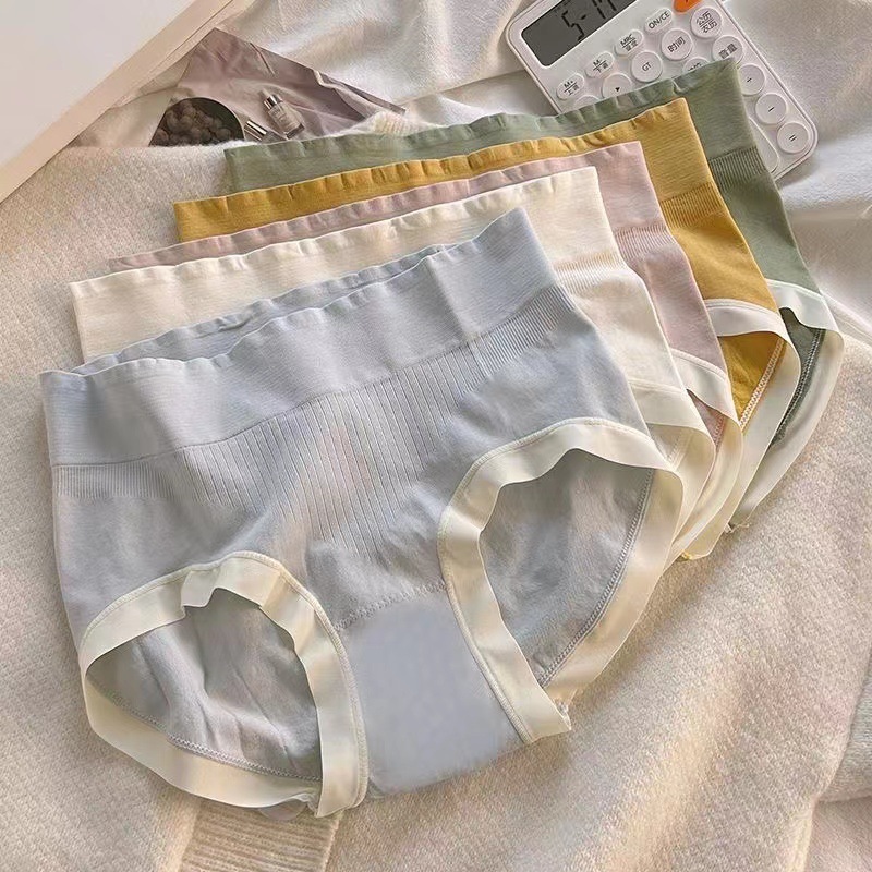 Peach Hip modal seamless underwear women's cotton crotch Breathable High waist underpants girl student autumn and winter briefs