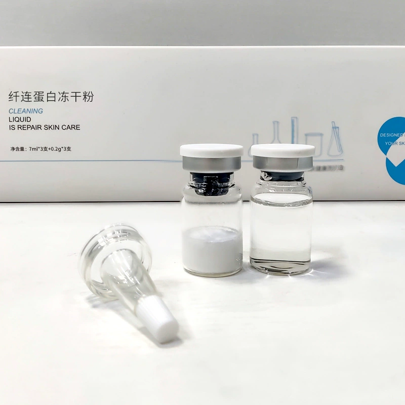 Индивидуальная обработка лиофилизированного порошка, увлажняющего и восстанавливающего фибронектин для салонов красоты, набор из 100 тыс. единиц восстанавливающего лиофилизированного порошка.