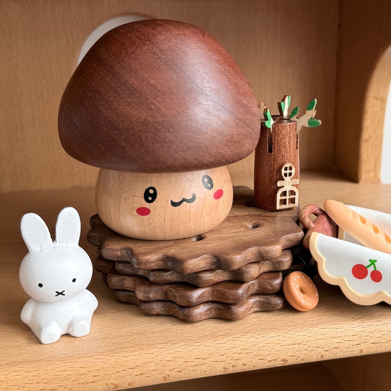 Wooden Ornaments Music Box Mushroom Elf Music Box Creative Decorations Children's Birthday Gifts Wooden Ornaments Music Box Mushroom Elf Music Box Creative Decorations Children's Birthday Gifts