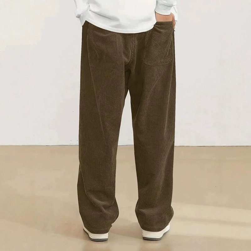 Daily Commute Drapey Straight-Leg Casual Sweatpants Men's Small Leather Label Design Loose Trendy Versatile Long Pants Cross-Border Daily Commute Drapey Straight-Leg Casual Sweatpants Men's Small Leather Label Design Loose Trendy Versatile Long Pants Cross-Border