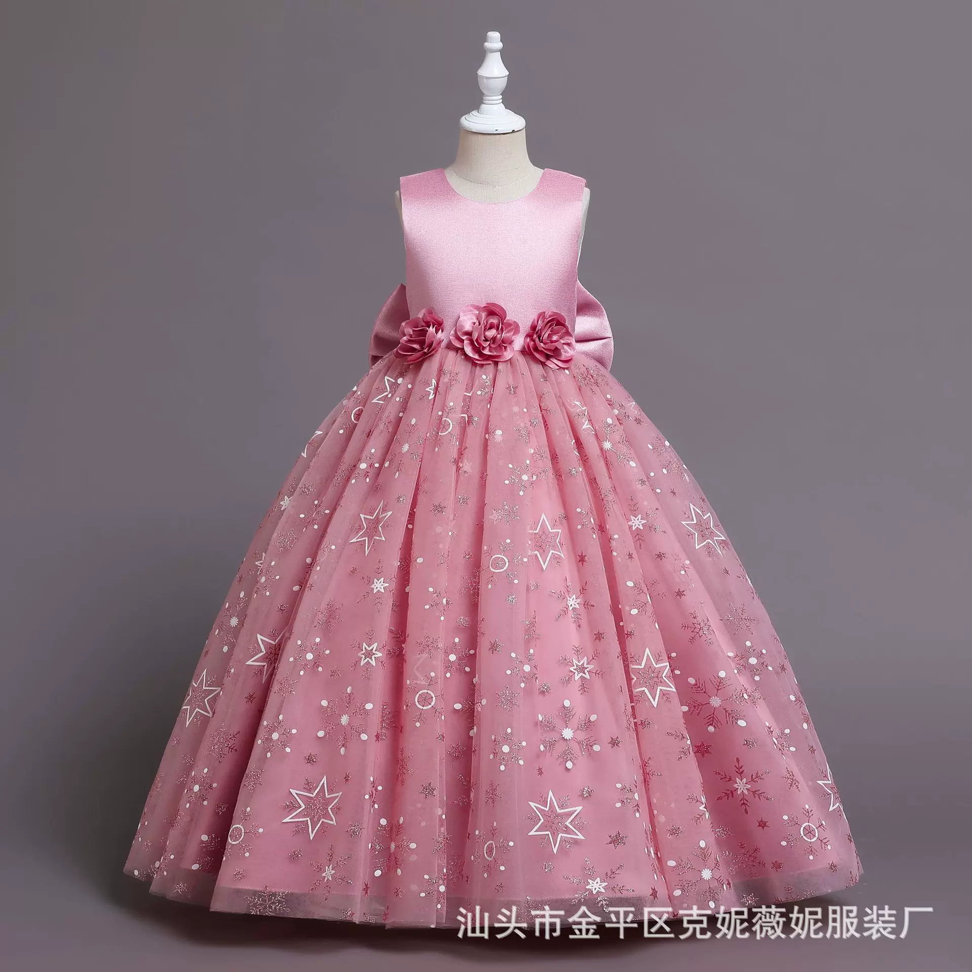 亚马逊爆款连衣裙女童夏装女童公主裙蓬蓬裙中大童连衣裙童装批发