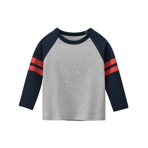2024 spring new children's clothing, boys' long-sleeved T-shirts, fashionable children's bottoming shirts, baby clothes, drop shipping