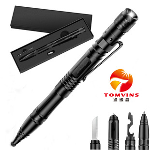 New multi-functional tactical pen self-defense pen defense pen Led flashlight pen light touch screen pen outdoor survival