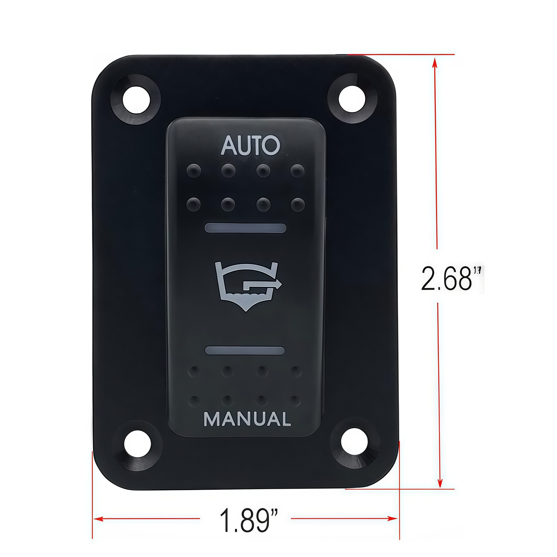 Bilge pump rocker switch with LED light 20A 12V/24V four-pin SPDT 3-position waterproof switch universal