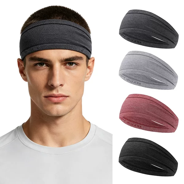 New running sports headband, sweat-absorbing band, non-slip anti-sweat headband, yoga headband, tennis headscarf, cross-border in stock