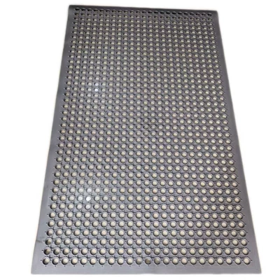 Kitchen oil-resistant and non-slip perforated drainage mat, workshop drainage perforated mat, rubber perforated mat for farms and ski resorts (Avtomobil döşəmə paspasları) - gray-90150cmweight-7kg