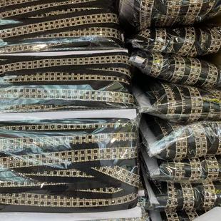 In-Stock Supply of Double-Sided Hot-Selling Square Patches with Round Rhinestone Inlay Lace Hotfix Fabric Appliques for Clothing Accessories Wholesale High Quality