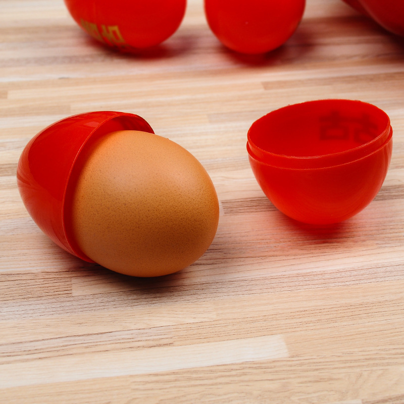 Casas de huevo rojo de boda doble caja de dulces de cumpleaños de bebé luna llena cascas de huevo rojo cascas de huevo