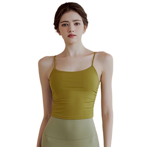Sling sexy sports bra for women without rims shockproof push-up shaped running yoga vest quick-drying fitness bra