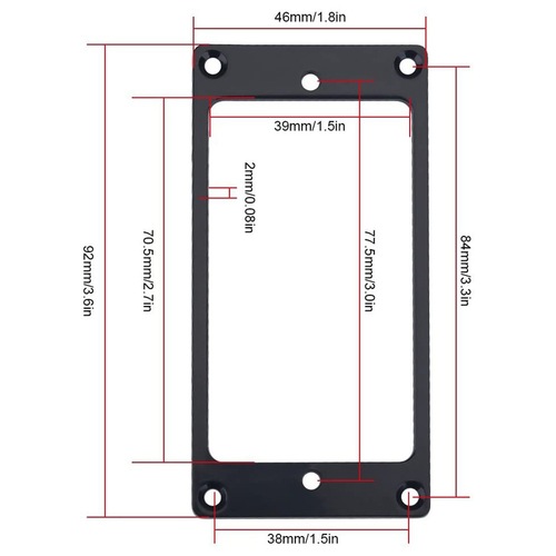 2 LP electric guitar pickups metal flat frame for Les Paul LP
