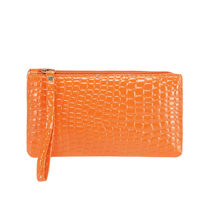 Bolso de Mano con Estampado de Cocodrilo de PU Cierre de Cremallera para Uso Diario