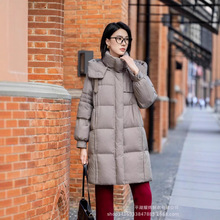 气质款鹅绒服女2024冬新品长款高定面料平湖羽绒服女90新国标鹅绒