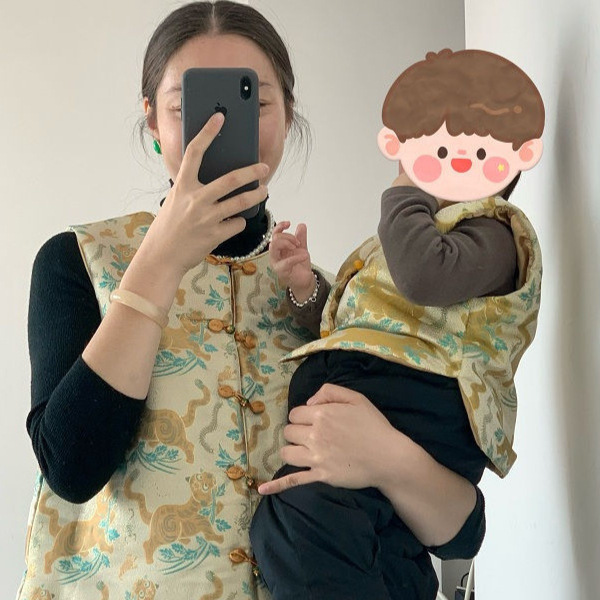 Hanfu Boy's suit Spring and Autumn Children's Tang Suit Vest Baby's Dress Children's Spring and Summer Chinese Style New Year's New Year's Service