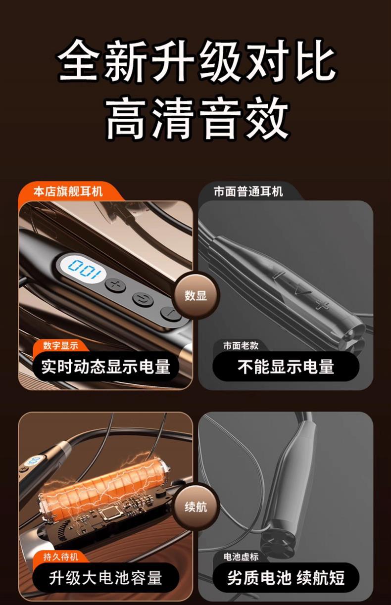 New neck-hanging Bluetooth headset 25, wireless live streaming, long battery life, karaoke ear-monitor, sports, card slot, high-definition music listening