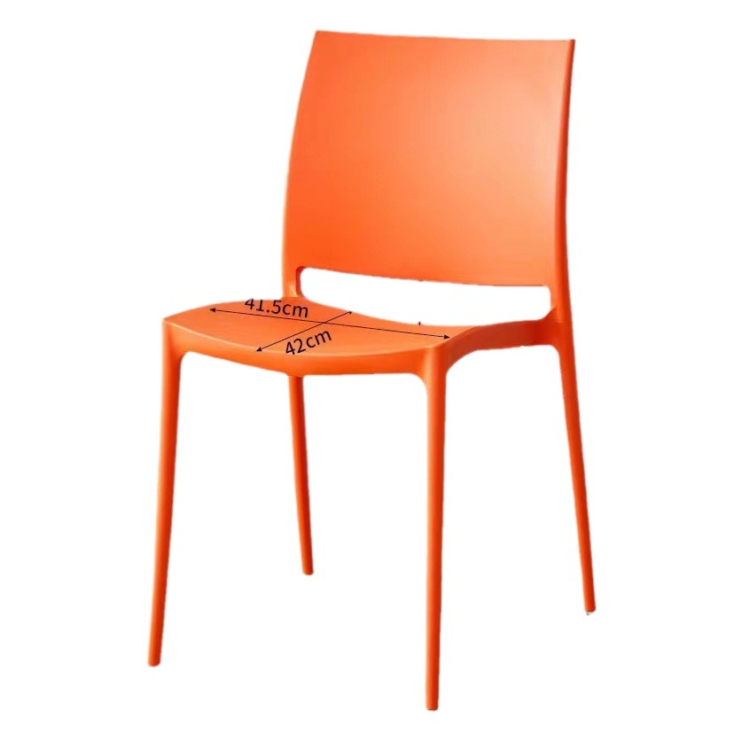 Silla de comedor para adultos de estilo nórdico con respaldo alto, adecuada para uso doméstico, ocio, silla de plástico gruesa y apilable.