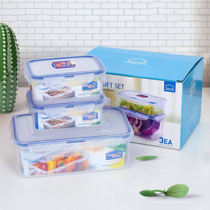 乐扣塑料保鲜盒套装微波炉便当盒冰箱收纳盒礼品套装餐盒密封饭盒