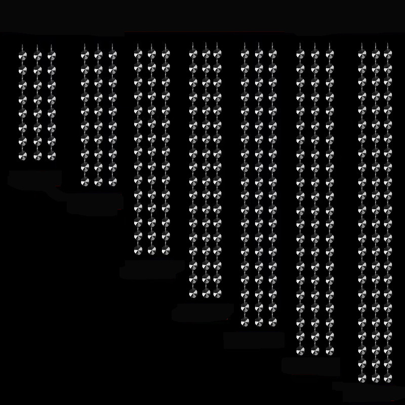 Banquet Christmas Crystal Octagonal Bead Partition Finished Curtain Crystal Bead Curtain Home Hanging Curtain Living Room Decoration Entrance