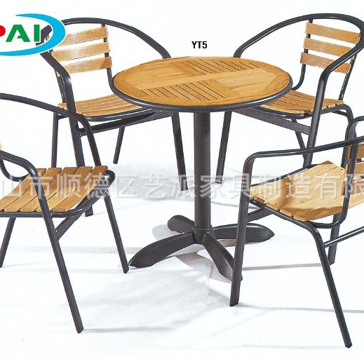 Five-piece Leisure Table and Chair Combination Set, Outdoor Garden Balcony Round Table, Restaurant Exhibition Commercial Set of Chairs