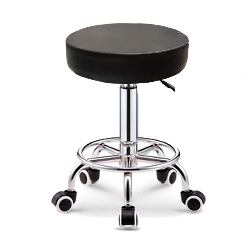 Thickened Seat Bar Stool Lift Chair Beauty Stool with Wheels Small Stool Flat Delivery Manufacturer Assembly Line Stool