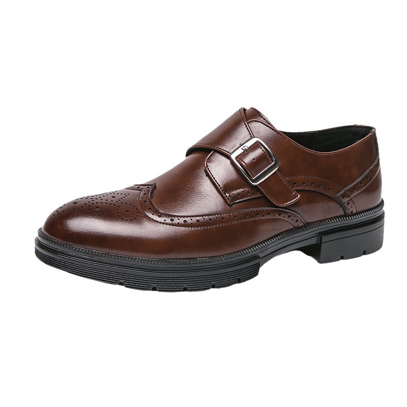 zapatos de cuero casuales para hombres británicos puntuales vestidos de negocios novios casados clubes nocturnos peluqueros coreanos zapatos de hombre de altura