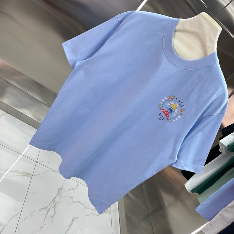 25ss 新カサブランカ半袖クロスボーダー貿易夏新カサレターロゴプリント Tシャツ|undefined