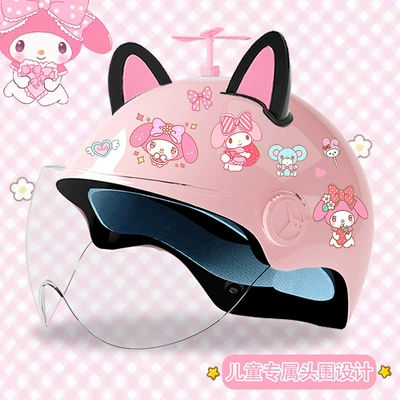 Motosiklet kaskı (dəbilqə) — four seasons motorcycle safety helmet - bright-pink-high-definition-random-windmill-black-pink-combination-3c-certified-model-meimei-tz
