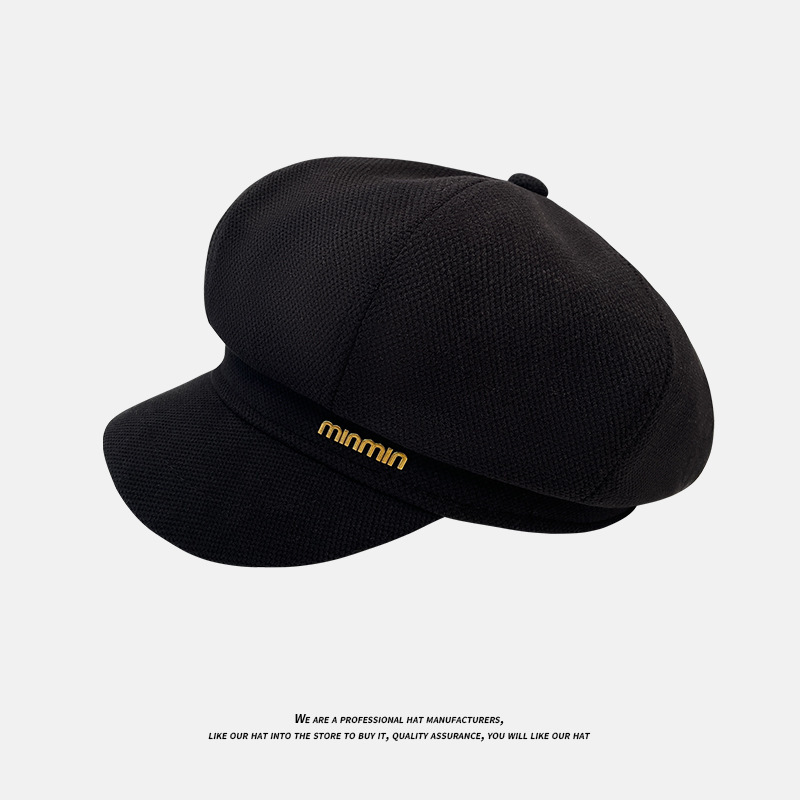 El otoño y el Invierno nueva carta octogonal sombrero de estilo Japonés artístico retro versátil pintor boina grande circunferencia la cabeza tapa enarbolada