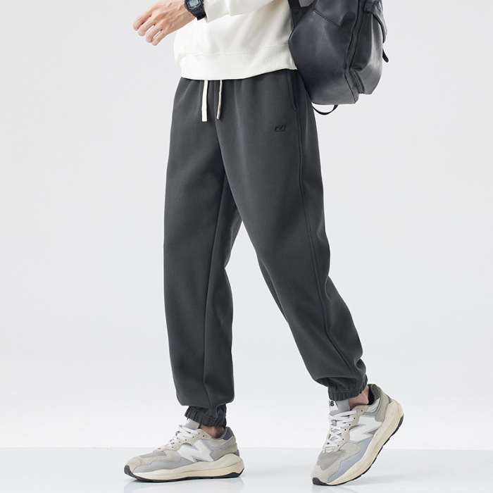 2025 nuevo otoño japonés retro pantalones rectos sueltos zapatos bordados para hombres sueltos versátiles