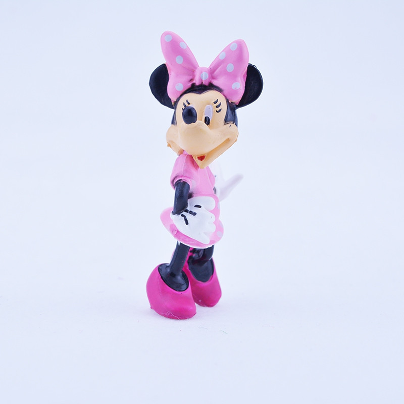 6 figuritas de Mickey Mouse en pose sentada, modelo de decoración de adornos de Pato Donald Goofy