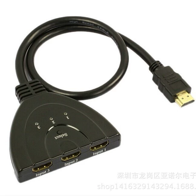 HDMI хвостик свитч 3 в 1 выход, HDMI видеосвитч с высоким разрешением, мультикомпьютерный переключатель