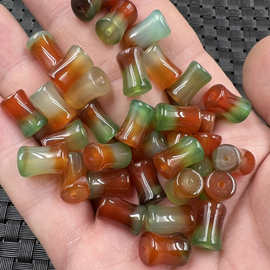 玉石散珠孔雀玛瑙竹节散珠彩色玛瑙节节高散珠diy手链项链配件珠