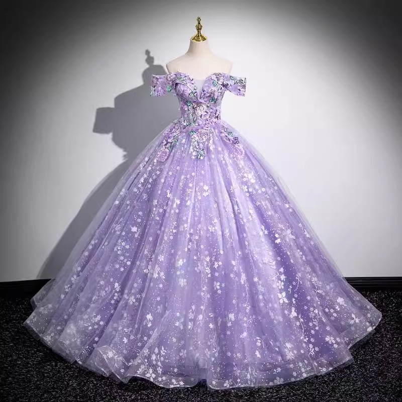 Elegant Purple Evening Dress, Elegant One-Shoulder Solo Tutu Skirt, Student Vocal Art Exam Performance, Annual Meeting Host