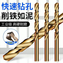 含钴麻花钻头不锈钢高速钢钻头打孔高硬度金属开孔直柄麻花钻