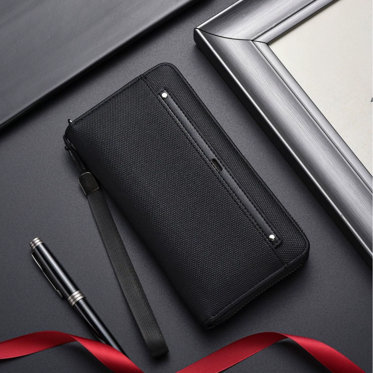 [Обработка и настройка] Кошелек мужской длинный кошелек на молнии с несколькими отделениями для карт мужской кошелек держатель для карт большой емкости портативный