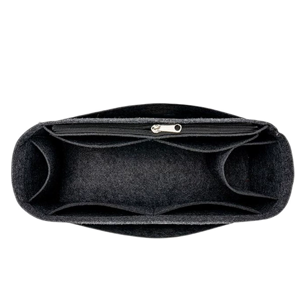 With zipper, black