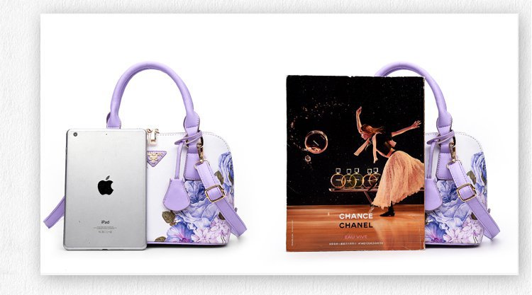 New trendy printed shell bags, European and American women's bags, single-shoulder crossbody hand-held women's bags, cross-border one-piece delivery worldwide undefined