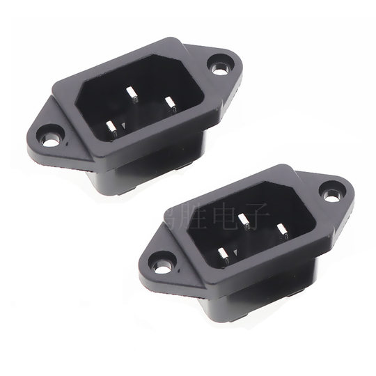 AC-04 plum blossom pin tail socket male seat AC power socket screw hole electric car rice cooker chassis socket