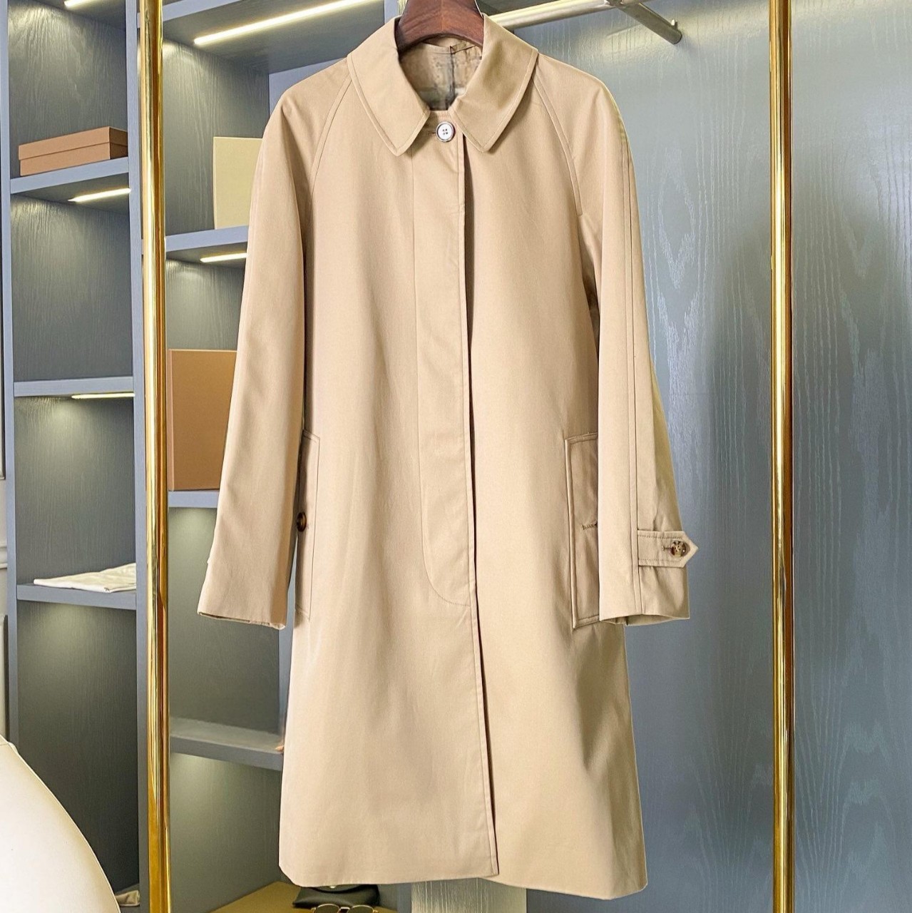 BBR全智贤同款卡姆登单排扣英伦风大衣BUR嘎巴甸五级防水风衣外套