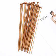 蘑菇头碳化竹制毛衣针手工DIY毛线编织工具毛衣棒针单尖头毛衣针