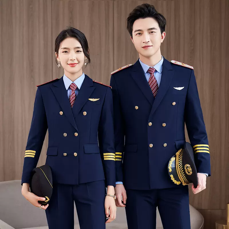 西装套装男女空姐制服飞行员高铁航空学院物业保安形象门岗工作服