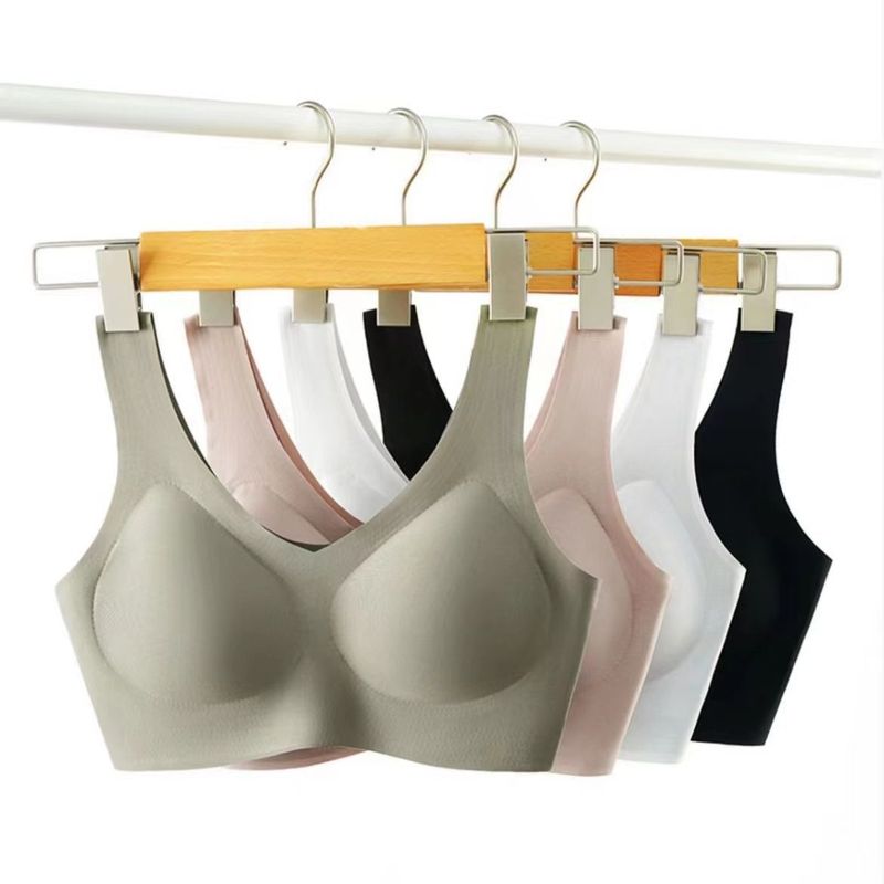 3XL固定カップ無痕大サイズブラジャー下着無鋼輪女性大胸顕小胸無痕一体カップベスト女性|undefined